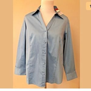 NWT! Talbots 16 Button Down Blouse Dress Shirt